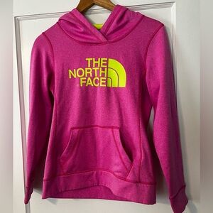 THE NORTH FACE Gorpcore‎ Pink Spell Out Hoodie Hooded Sweatshirt Hiking XS